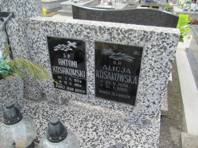 Antoni Kosakowski 1921 Brzesko - Grobonet - Wyszukiwarka osób pochowanych