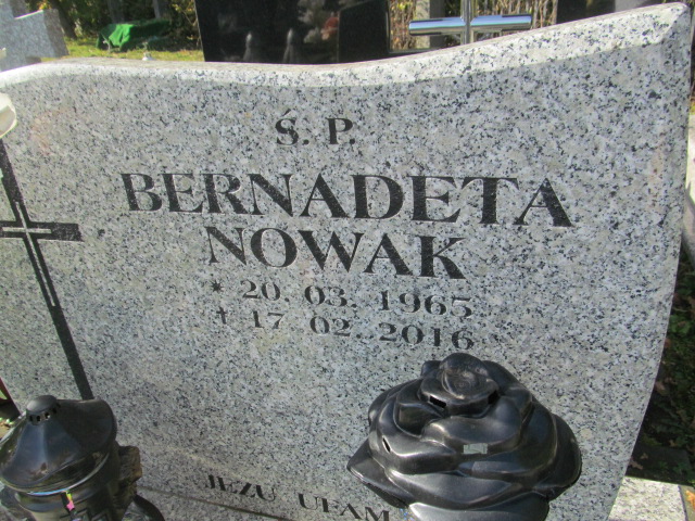 Bernadeta Nowak 1965 Brzesko - Grobonet - Wyszukiwarka osób pochowanych